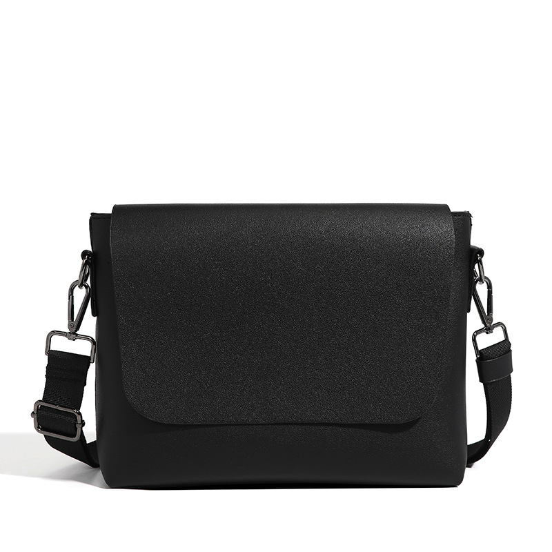 Muška PU kožna crossbody torba, lagana i kompaktna, kvadratnog dizajna, pogodna za 9-inčni prijenosnik, svakodnevna uporaba.