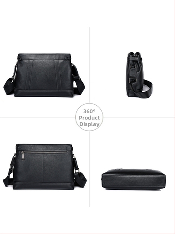 Muška torba preko ramena od prave kože s velikim kapacitetom, crossbody, opušten stil, prvi sloj kože
