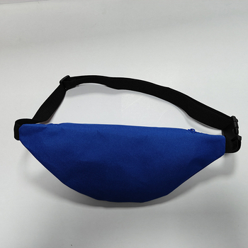 Geantă de talie din pânză cu fermoar, albastră, imprimeu cu litere, geantă crossbody pentru telefon, Oxford 600D