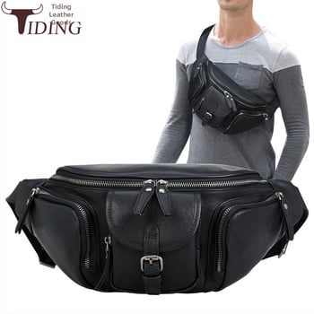 Muška torba za prsni dio od prvokvalitetne kravlje kože, kožna crossbody torba, za svakodnevnu i vanjsku upotrebu, visoke klase
