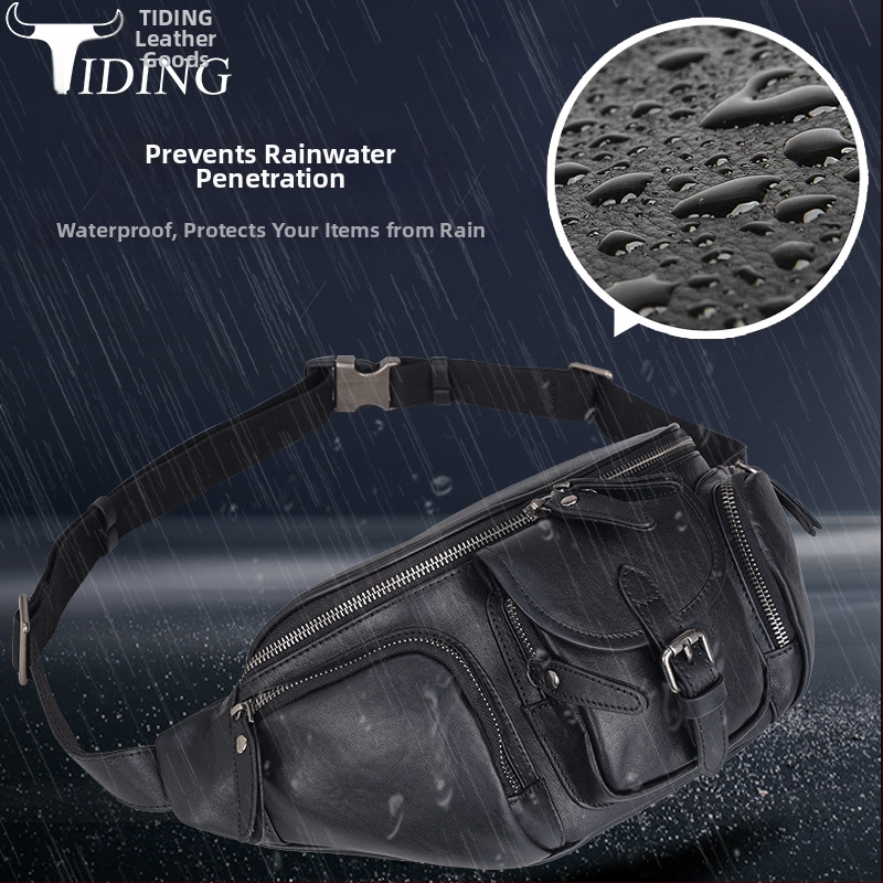 Muška torba za prsni dio od prvokvalitetne kravlje kože, kožna crossbody torba, za svakodnevnu i vanjsku upotrebu, visoke klase