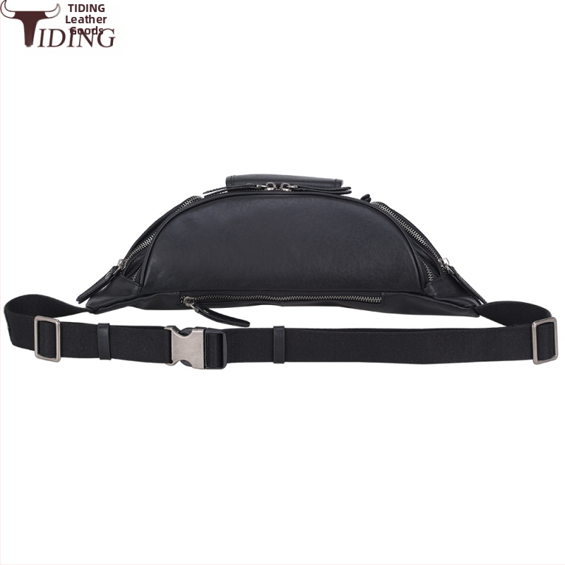 Muška torba za prsni dio od prvokvalitetne kravlje kože, kožna crossbody torba, za svakodnevnu i vanjsku upotrebu, visoke klase