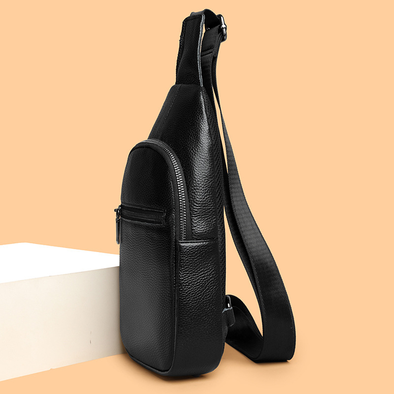 Muška kožna torba preko ramena, prva sloja kože, jednofarbna crossbody torba za poslovna putovanja
