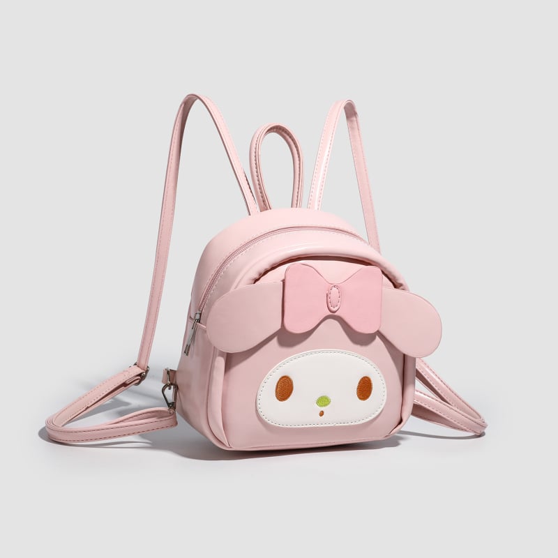 My Melody ruksak za učenike, svestran za školu i dnevno putovanje, korejski stil, slatka ružičasta, kompaktni PU ruksak