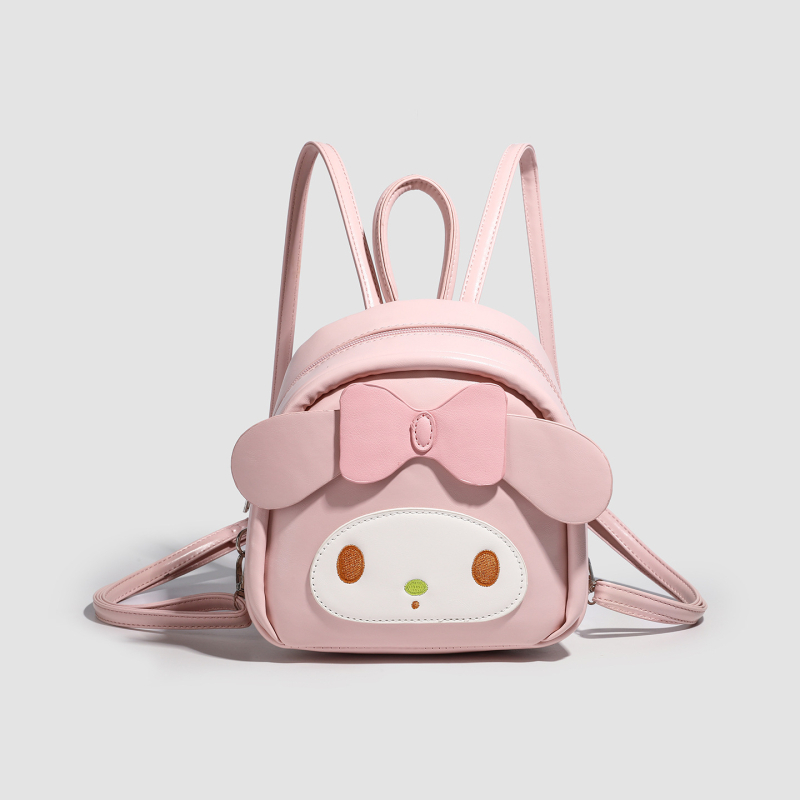 My Melody ruksak za učenike, svestran za školu i dnevno putovanje, korejski stil, slatka ružičasta, kompaktni PU ruksak