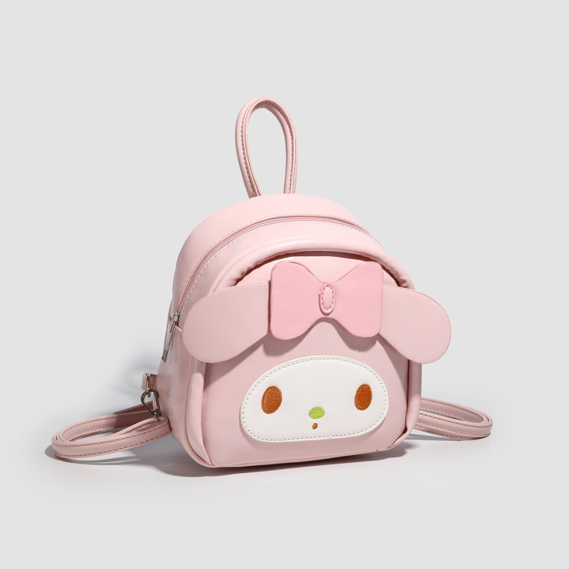 My Melody ruksak za učenike, svestran za školu i dnevno putovanje, korejski stil, slatka ružičasta, kompaktni PU ruksak