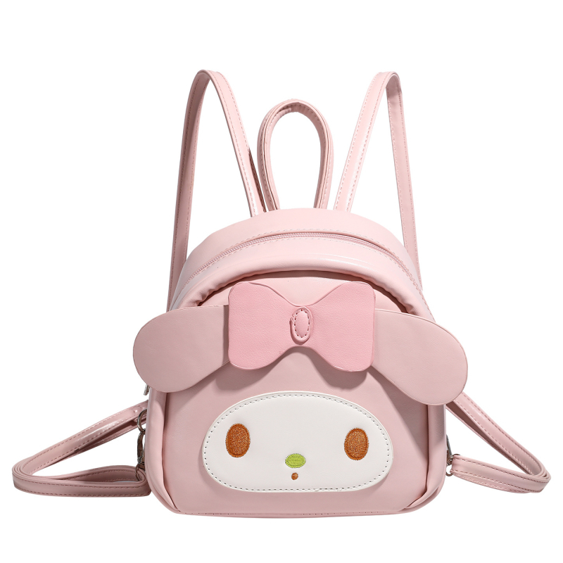 My Melody ruksak za učenike, svestran za školu i dnevno putovanje, korejski stil, slatka ružičasta, kompaktni PU ruksak