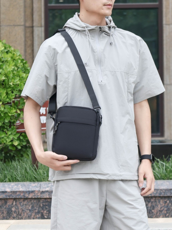 Muška platnena mini crossbody torba za rame, lagana i moderna, višenamjenska, za mobitel i svakodnevnu upotrebu