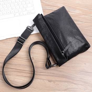 Nova muška crossbody torba od prave kože, ulični stil, koža obrađena vegetabilnim tretmanom