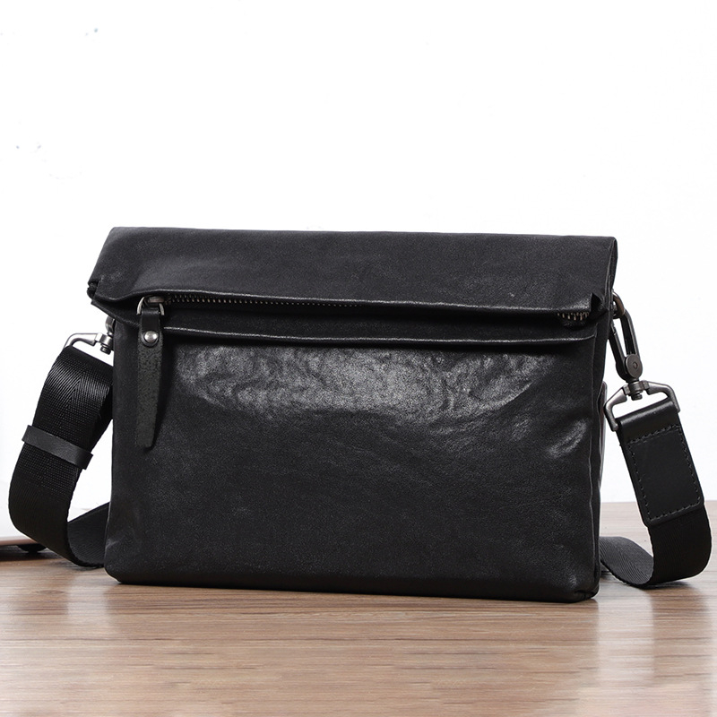 Nova muška crossbody torba od prave kože, ulični stil, koža obrađena vegetabilnim tretmanom