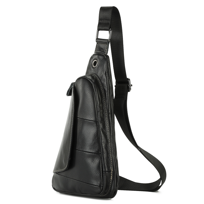 Muška crossbody torba od kože prvog sloja, retro, višenamjenska, za svakodnevnu upotrebu.
