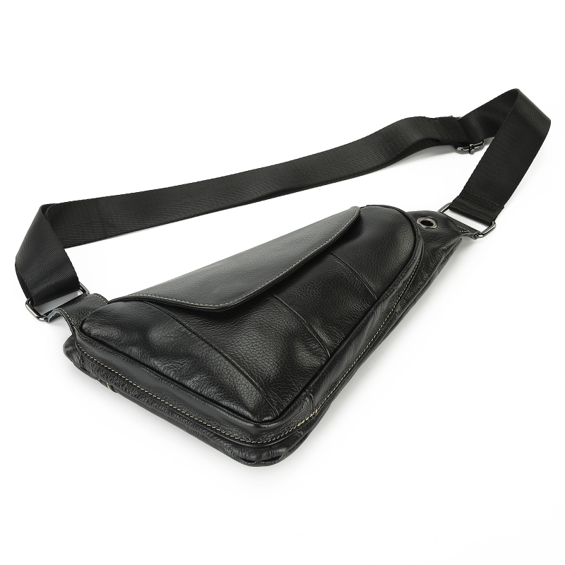 Muška crossbody torba od kože prvog sloja, retro, višenamjenska, za svakodnevnu upotrebu.