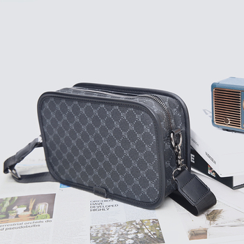 Muška torba preko ramena s kariranim uzorkom, gradski stil, kompaktna crossbody torba za svakodnevnu upotrebu