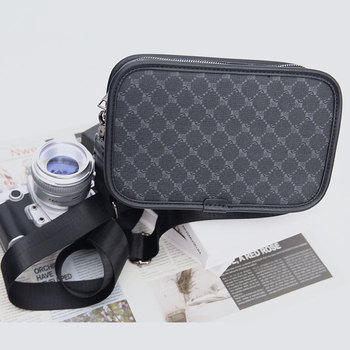 Muška torba preko ramena s kariranim uzorkom, gradski stil, kompaktna crossbody torba za svakodnevnu upotrebu