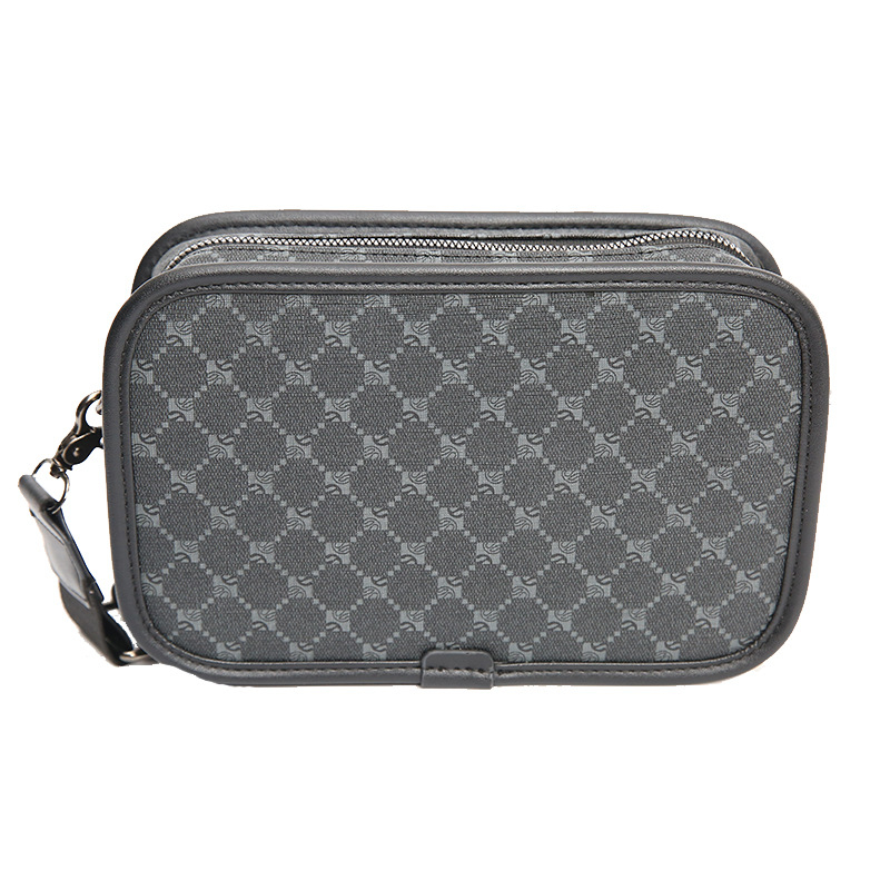 Muška torba preko ramena s kariranim uzorkom, gradski stil, kompaktna crossbody torba za svakodnevnu upotrebu