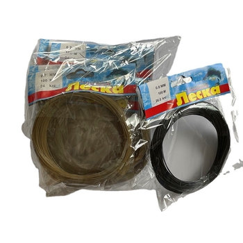 Nylon ribolovna linija, pletena, ne-reflektirajuća, crna i smeđa, promjer 0.4–1.2 mm, duljina 50–1000 m