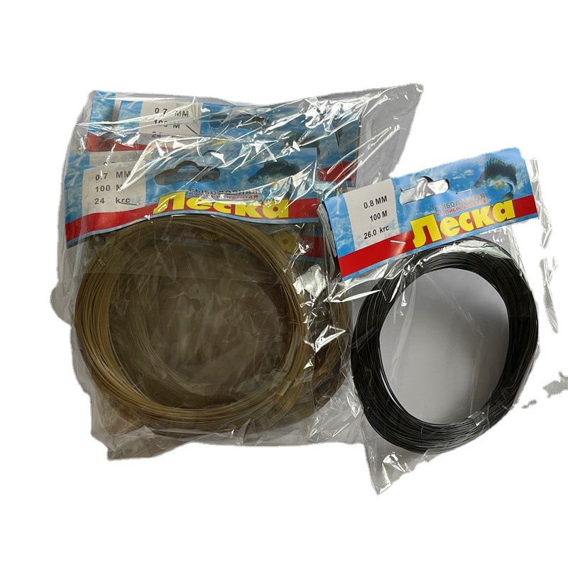 Nylon ribolovna linija, pletena, ne-reflektirajuća, crna i smeđa, promjer 0.4–1.2 mm, duljina 50–1000 m