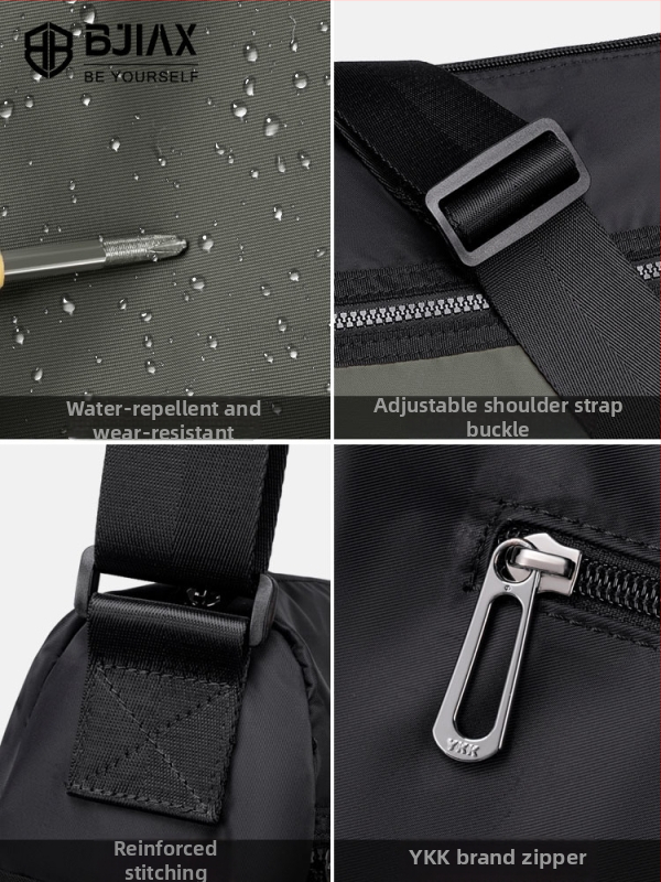 Muška crossbody torba za poslovna putovanja, velika kapaciteta, opuštenog i modernog dizajna, višenamjenska, za 16-inčni prijenosnik