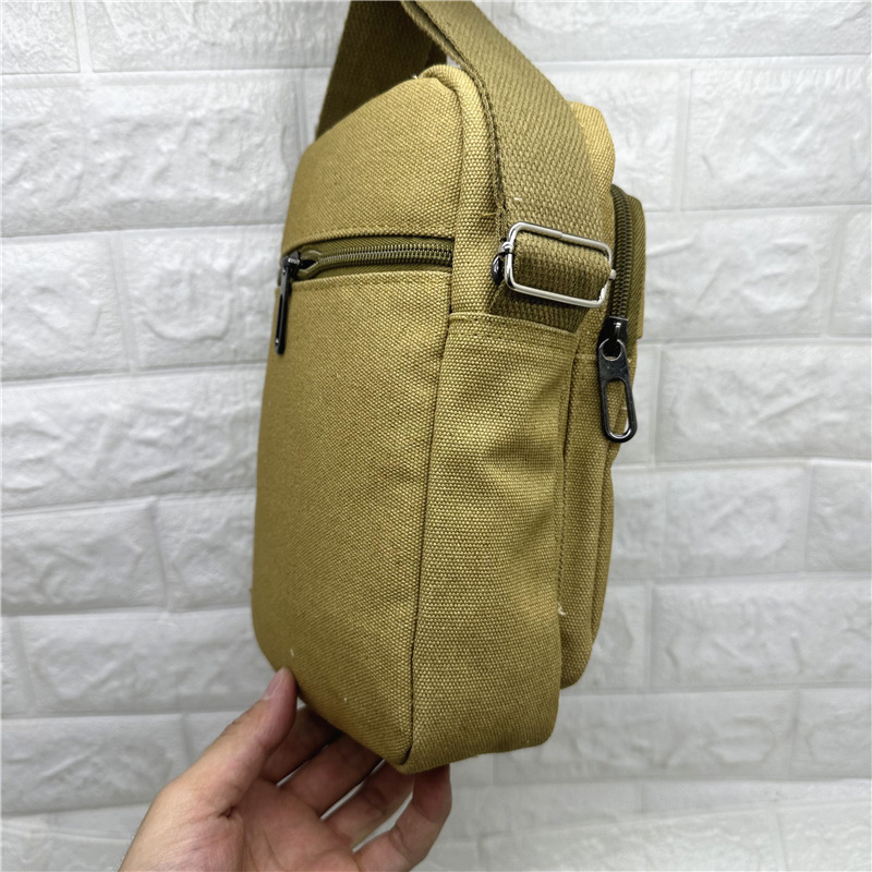 Muška platnena torba, lagana i casual, s više pretinaca, retro crossbody torba za putovanja
