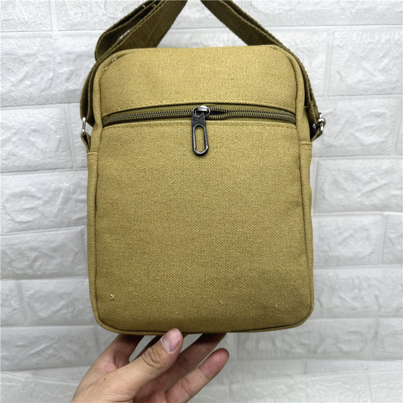 Muška platnena torba, lagana i casual, s više pretinaca, retro crossbody torba za putovanja
