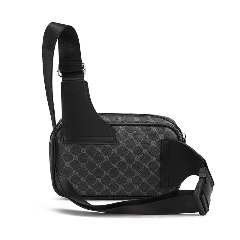 Muška crossbody torbica s kariranim uzorkom, minimalistički gradski stil, za svakodnevnu uporabu, putovanja i posao