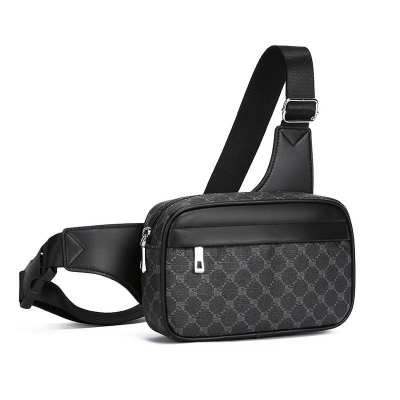 Muška crossbody torbica s kariranim uzorkom, minimalistički gradski stil, za svakodnevnu uporabu, putovanja i posao