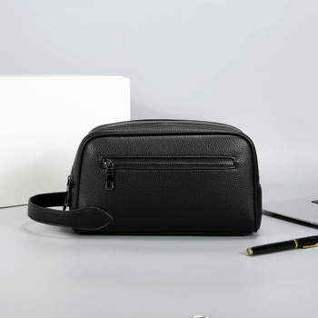 Férfi clutch táska puha bőrből, nagy kapacitású, üzleti casual stílus, több rekesz