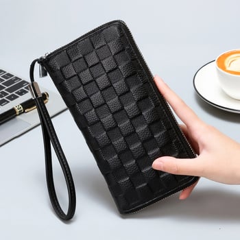 Novčanik od prave kože, višeslojni i multifunkcionalni, ručni clutch dizajn, casual stil, klasičan reljef dizajn
