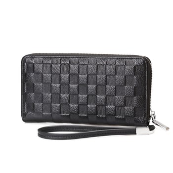 Novčanik od prave kože, višeslojni i multifunkcionalni, ručni clutch dizajn, casual stil, klasičan reljef dizajn
