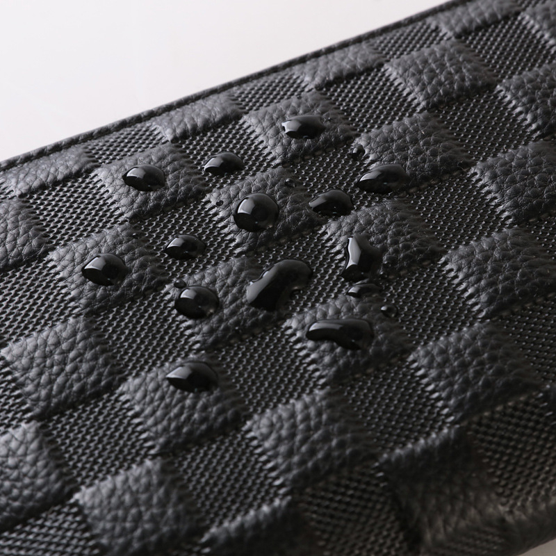 Novčanik od prave kože, višeslojni i multifunkcionalni, ručni clutch dizajn, casual stil, klasičan reljef dizajn