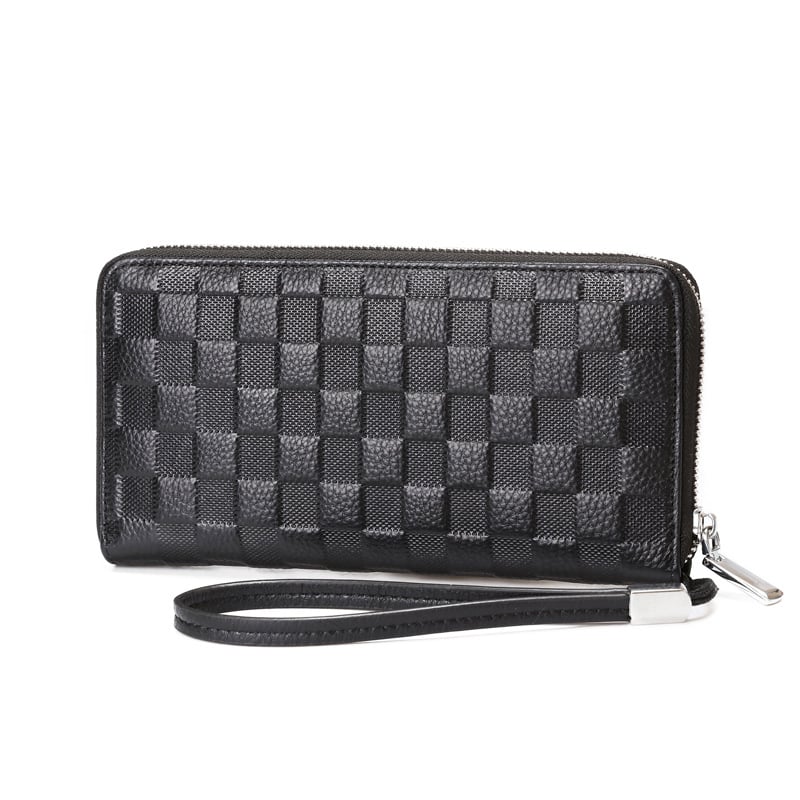 Novčanik od prave kože, višeslojni i multifunkcionalni, ručni clutch dizajn, casual stil, klasičan reljef dizajn
