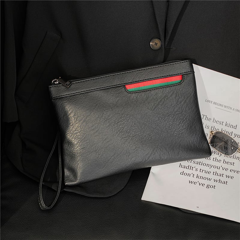 Koreai stílusú utcai clutch táska, csuklóra kapcsolható, férfiaknak, minimalist dizájn