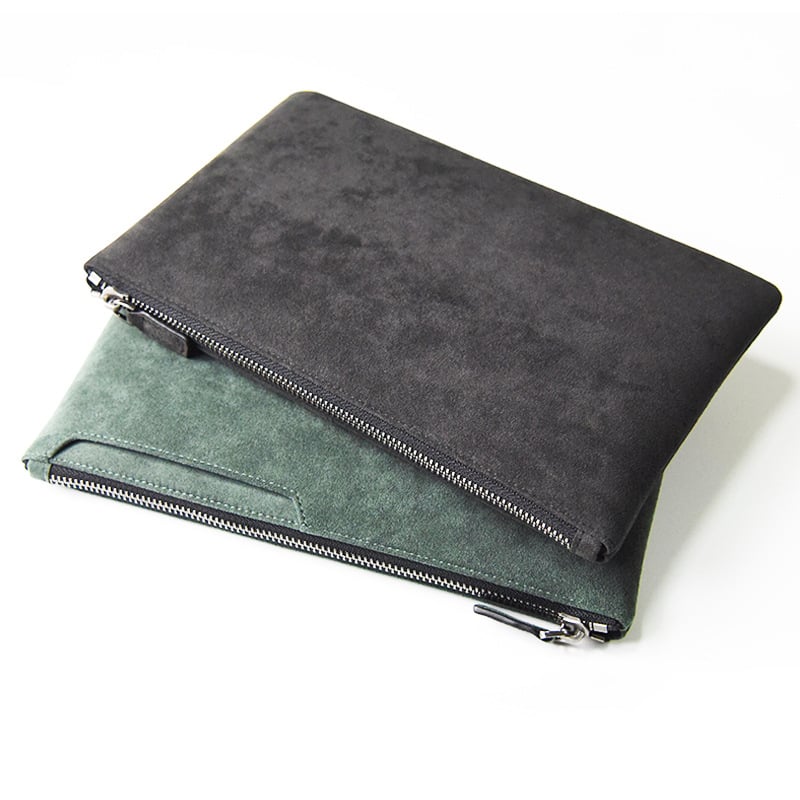 Alcantara férfi clutch táska telefonhoz, mindennapi minimalistikus boríték-stílus, divatos üzleti tároló