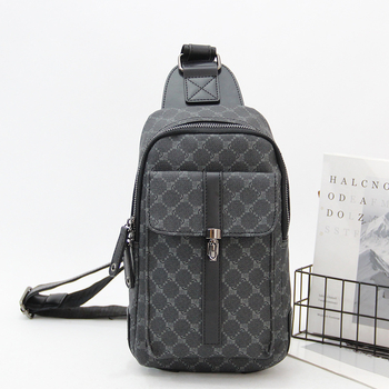 Muška PU torbica za prsa s kariranim uzorkom, crossbody, gradski stil za svakodnevno nošenje i vožnju biciklom
