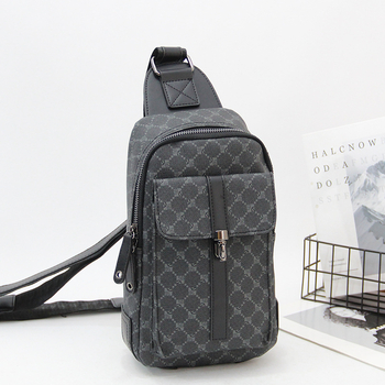 Muška PU torbica za prsa s kariranim uzorkom, crossbody, gradski stil za svakodnevno nošenje i vožnju biciklom