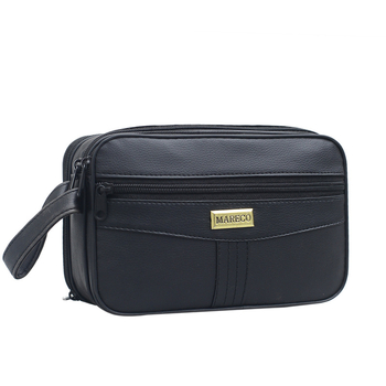 Férfi hosszú pénztárca négylevelű virág mintával, cipzáros multifunkcionális clutch, PU bőr, egyszínű, modell 17131, 2021 nyár.