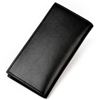 Férfi hosszú pénztárca valódi bőrből, ultra vékony, csíkos mintával, városi minimalist stílus, Modell 6801