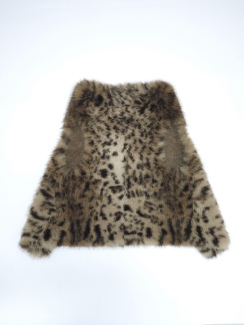 Gilet od umjetnog krzna, bez rukava, ekološki prihvatljiv, u boji sive-kave ili leopard uzorka