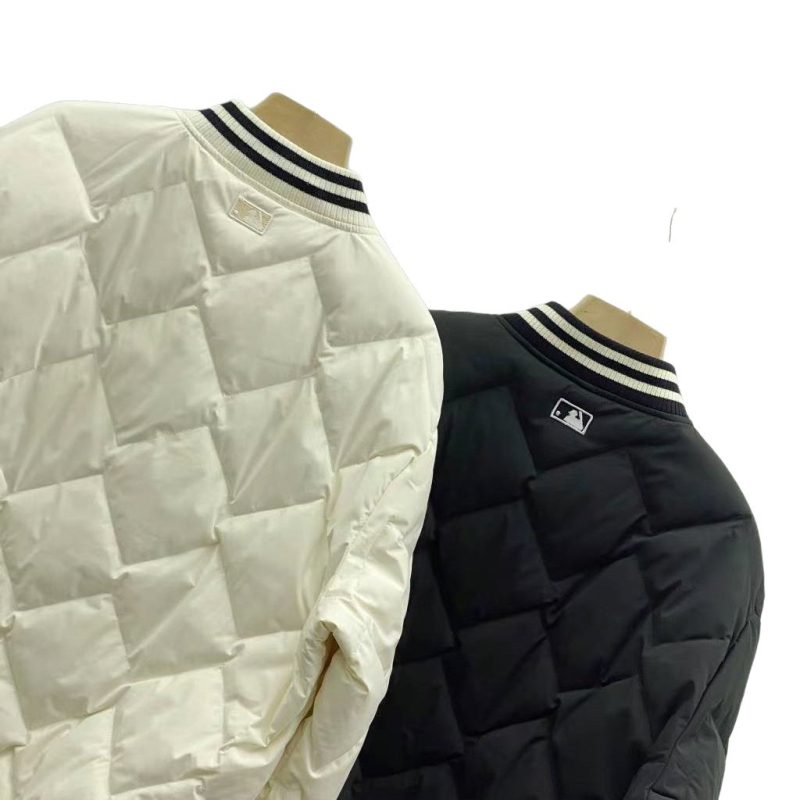 Unisex prešivena bomber jakna s dijamantnim uzorkom i punom od perja, sportski casual stil za jesen/zimu