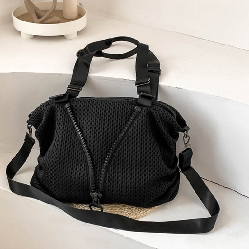 Unisex mrežasta torba za putovanje s velikim zatvaračem, torba preko ramena, kapacitet 20–35 L, novi model