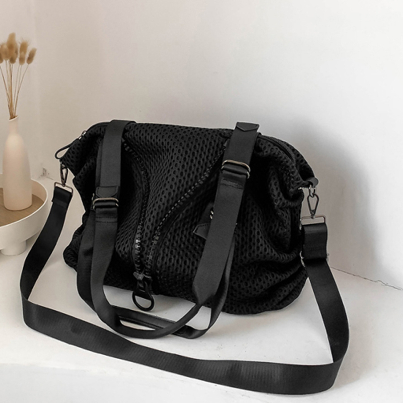 Unisex mrežasta torba za putovanje s velikim zatvaračem, torba preko ramena, kapacitet 20–35 L, novi model