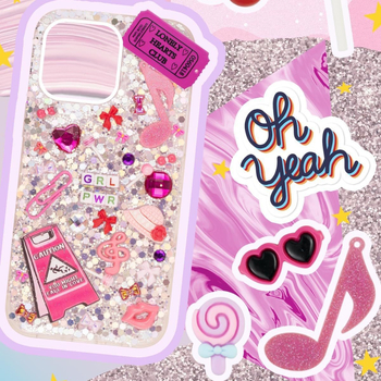 Set de accesorii DIY pentru bijuterii, 2250 de piese: pandantive pentru telefon, pandantive cu funda, pandantive pentru unghii și litere