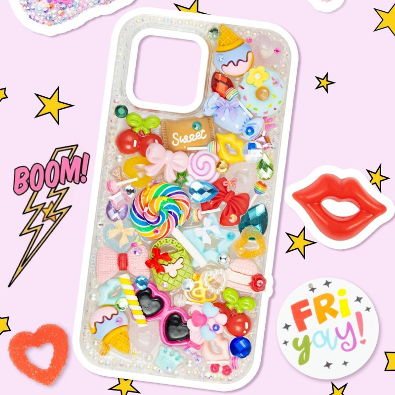 Set de accesorii DIY pentru bijuterii, 2250 de piese: pandantive pentru telefon, pandantive cu funda, pandantive pentru unghii și litere