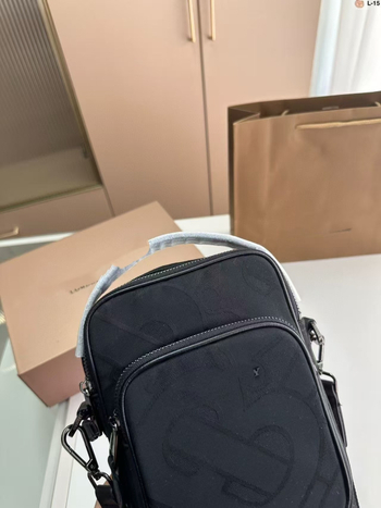 Muška torba za kameru s natpisom slova, platno, crossbody, vodootporna, lagana, retro stil, crna, pogodna za uređaj od 8 inča