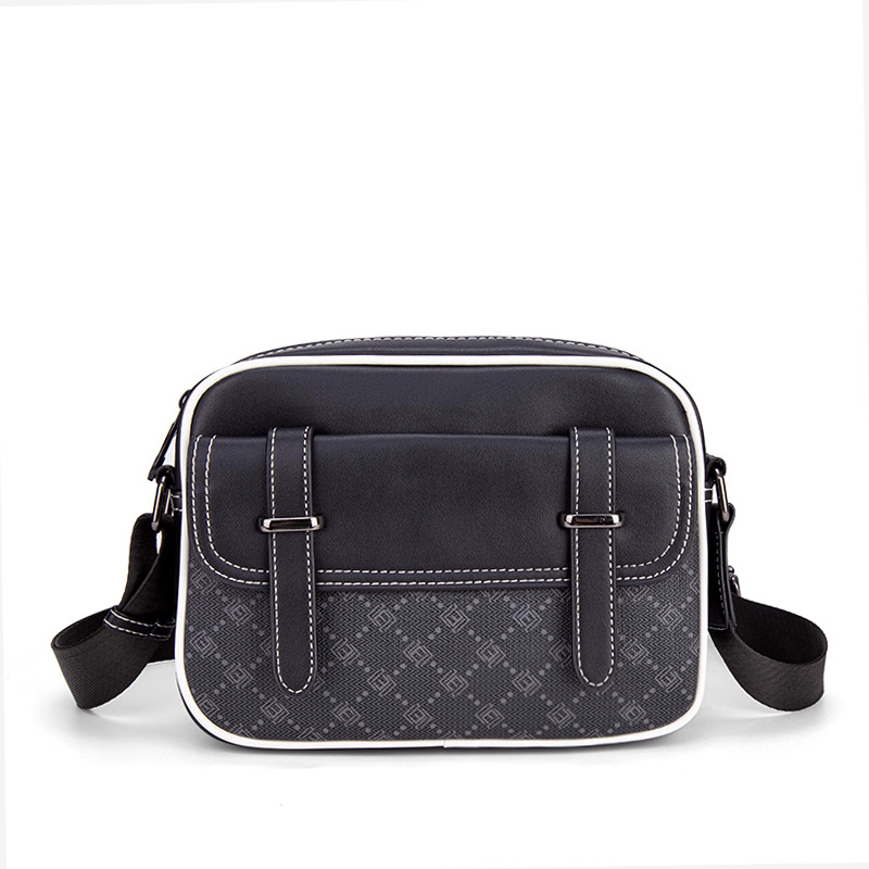 Muška torba za kameru, moderna, opuštena i svestrana, karirano uzorak šahovnica, torba za ramena, lagana crossbody torba