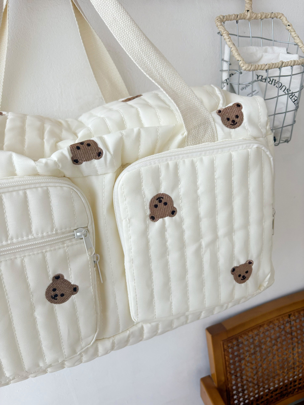 Torba za majku i bebu s izšivkom u korejskom stilu, lagana, velika kapaciteta, crossbody za putovanja