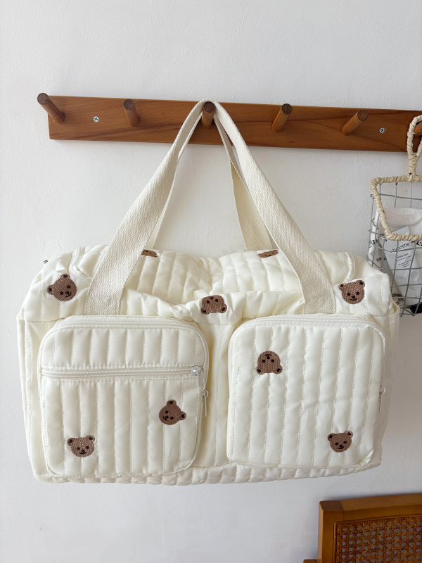Torba za majku i bebu s izšivkom u korejskom stilu, lagana, velika kapaciteta, crossbody za putovanja