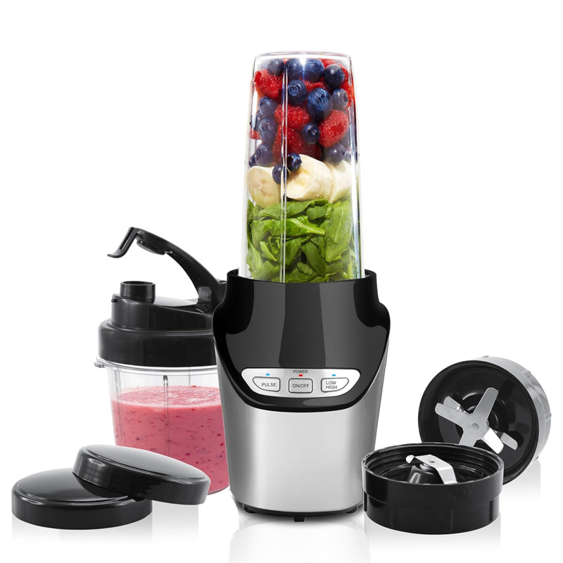 2-u-1 višenamjenski sjeckalica i blender za sokove od voća i povrća, sojino mlijeko, smoothie, mlinac, kapacitet 1 L, 1000 W