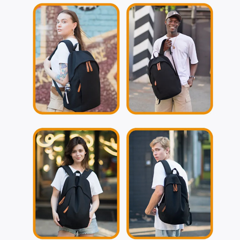 Unisex ruksak za laptop, 36–55 L, s minimalističkim logom, za 15-inčni laptop, od Oxford platna, prozračan, gradski stil