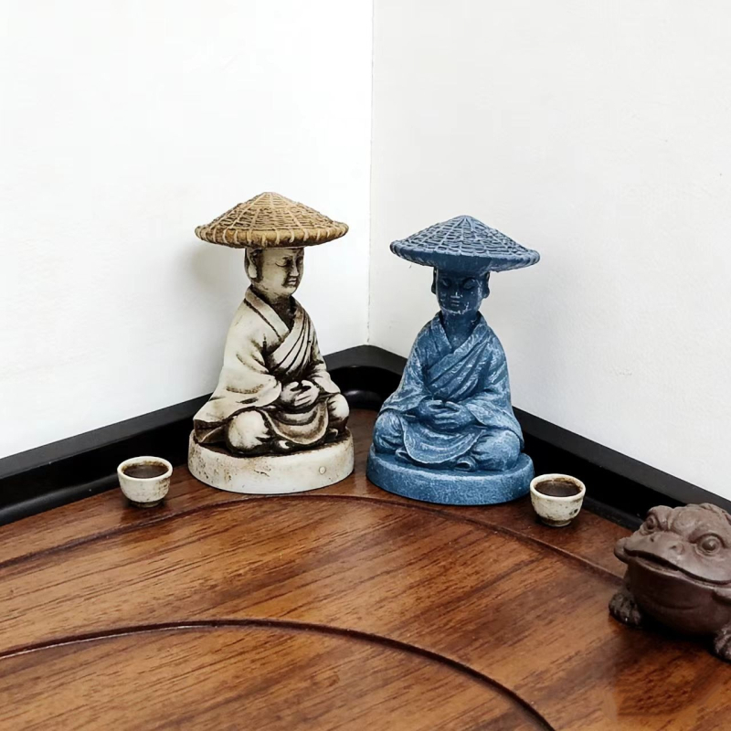 Zen ukras u kineskom stilu: mala keramička mikro-krajina, mini monah za ceremoniju čaja, bonsai, stolni ukras
